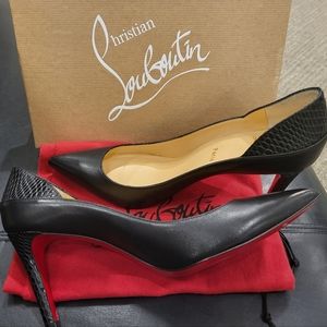 NWT 39.5 CHRISTIAN LOUBOUTIN MAASTRICHT 85 NAPPA/CALF JURASSIC